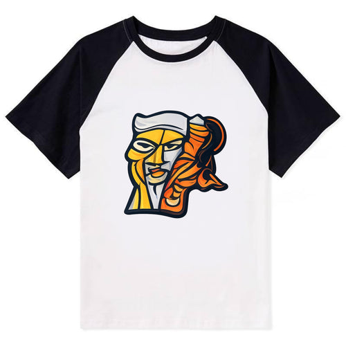 Axis Face - Contrast Raglan T-shirt