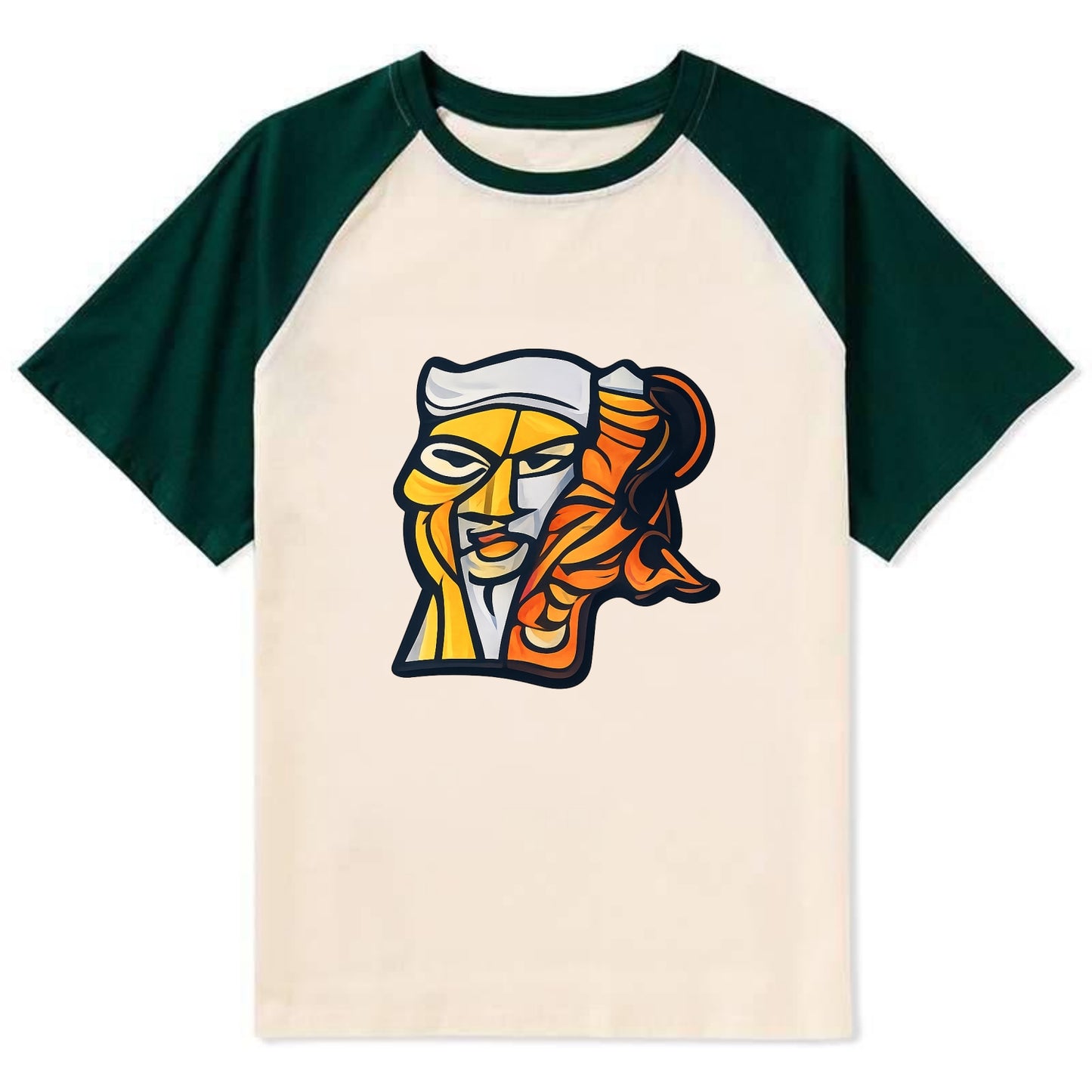 Axis Face - Contrast Raglan T-shirt