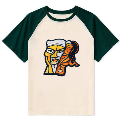 Axis Face - Contrast Raglan T-shirt