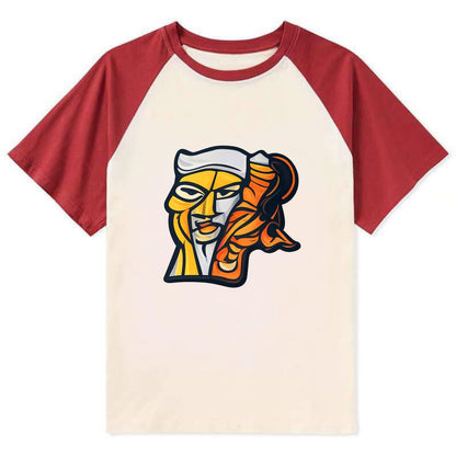 Axis Face - Contrast Raglan T-shirt