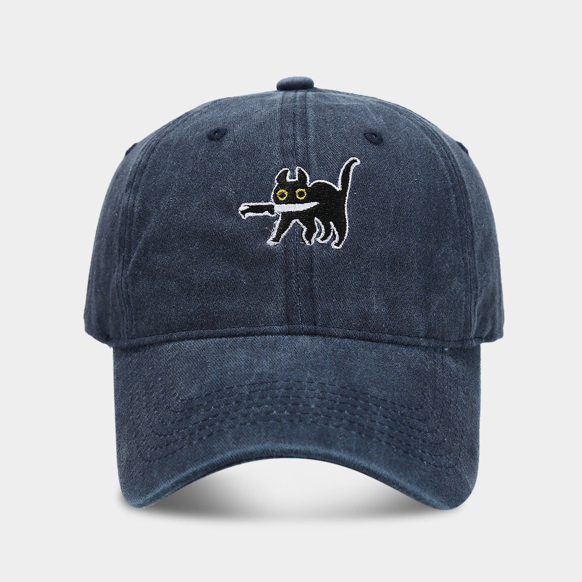 Assassin Kitten Baseball Cap | Vintage Washed Cotton Sun Hat