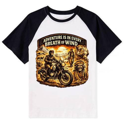 Adventure Vintage Rides - Contrast Raglan T-shirt