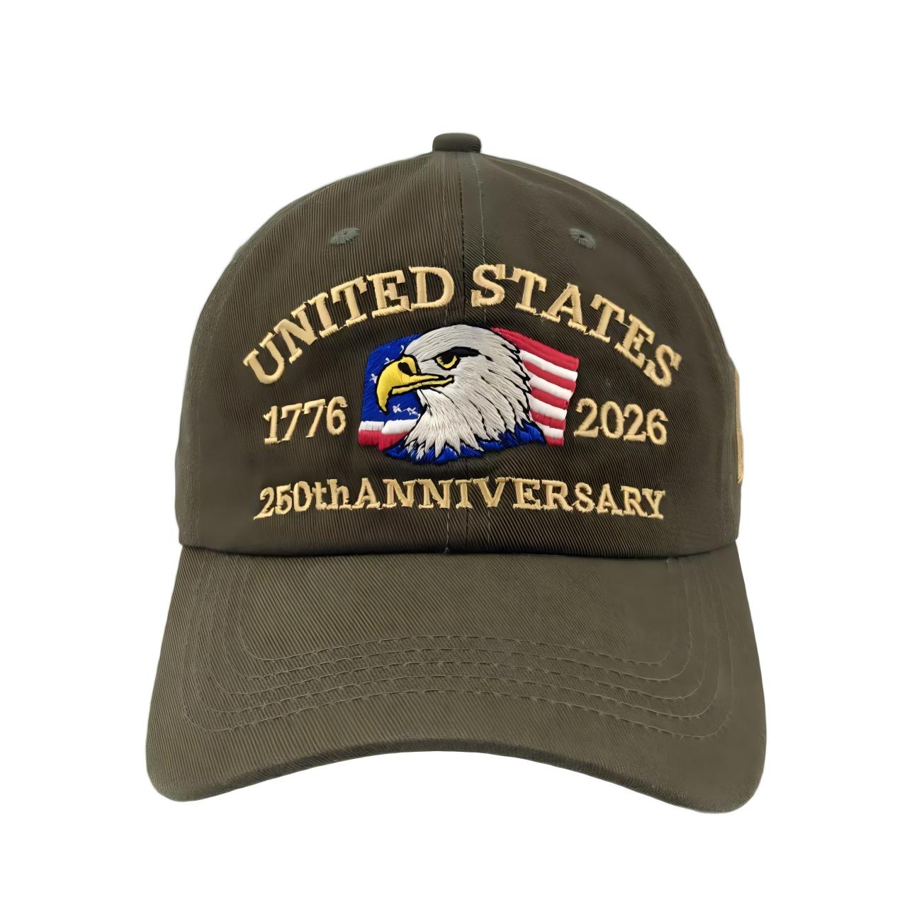 250th Anniversary Embroidered Baseball Cap | USA Independence Day Style