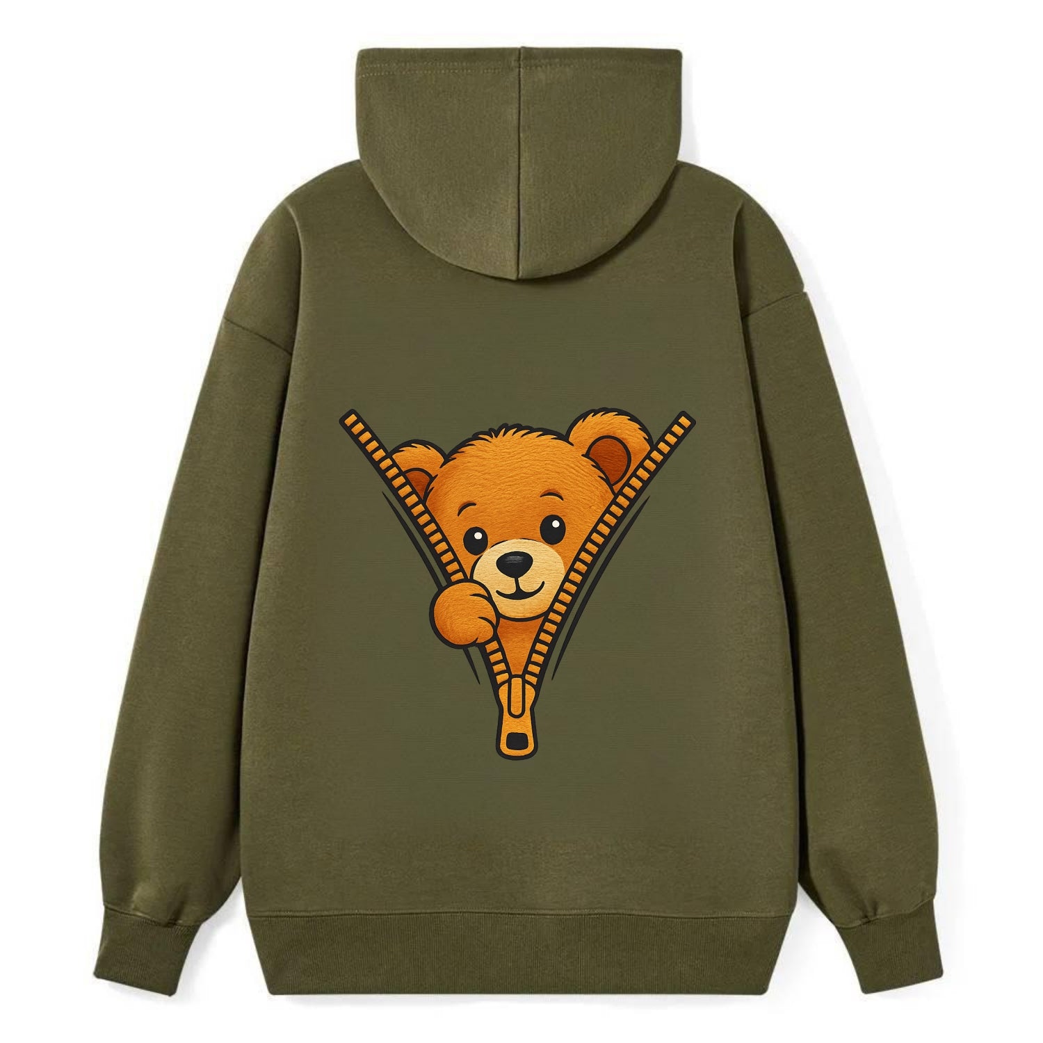 zipper bear - Classic Pullover Hoodie - ArmyGreen