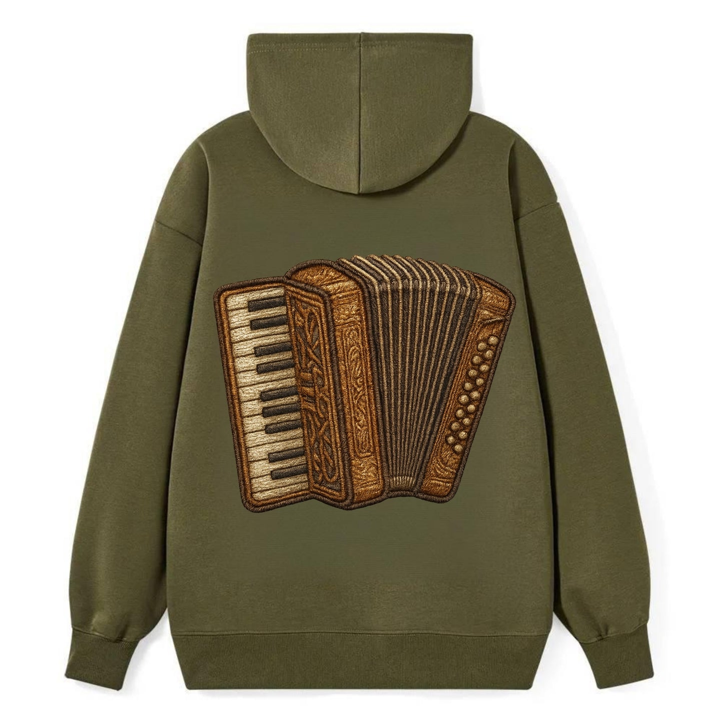 Accordion  - Classic Pullover Hoodie - ArmyGreen