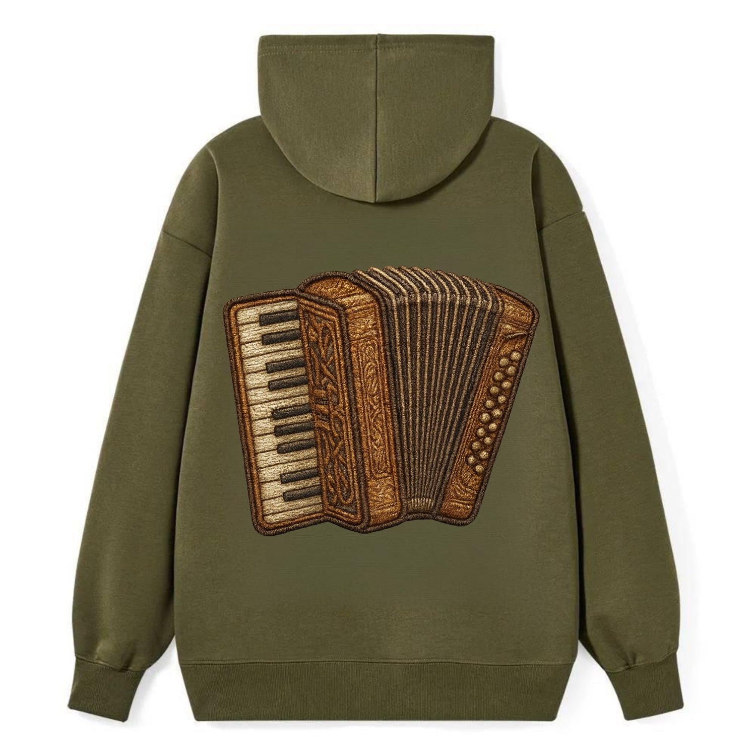 Accordion  - Classic Pullover Hoodie - ArmyGreen