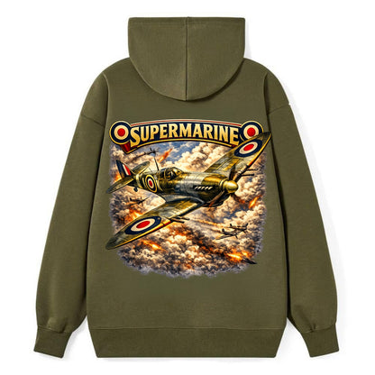 Supermarine Spitfire - Classic Pullover Hoodie - ArmyGreen