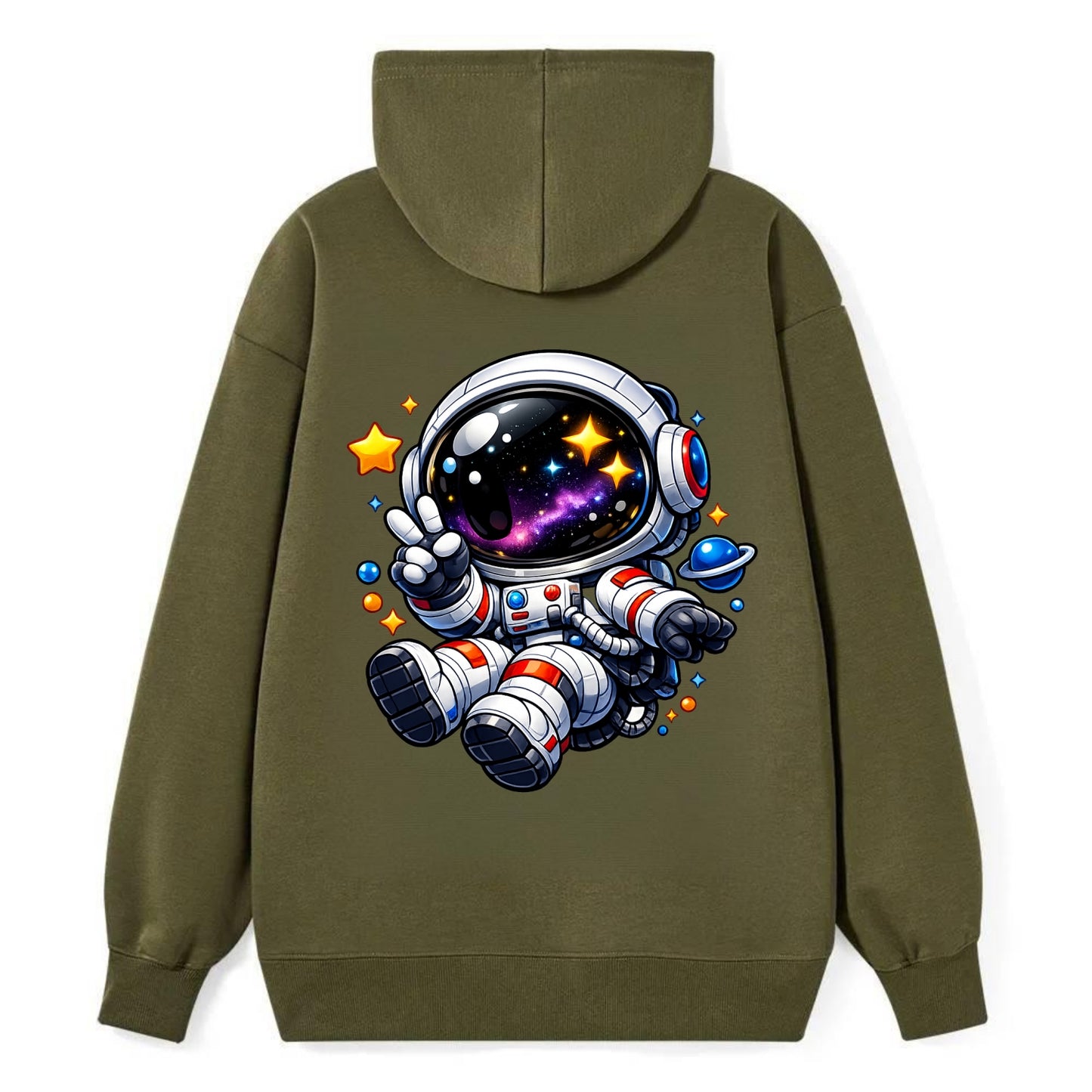 Space Explorer - Classic Pullover Hoodie - ArmyGreen