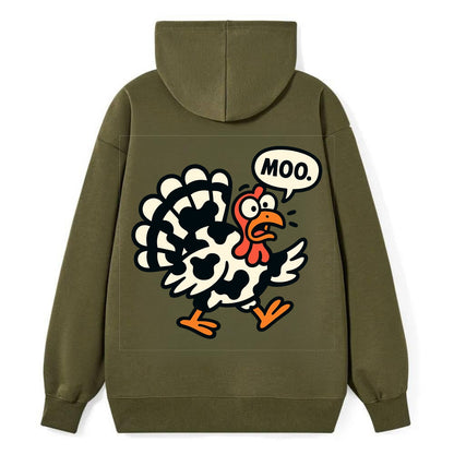 Mooing Turkey - Classic Pullover Hoodie - ArmyGreen