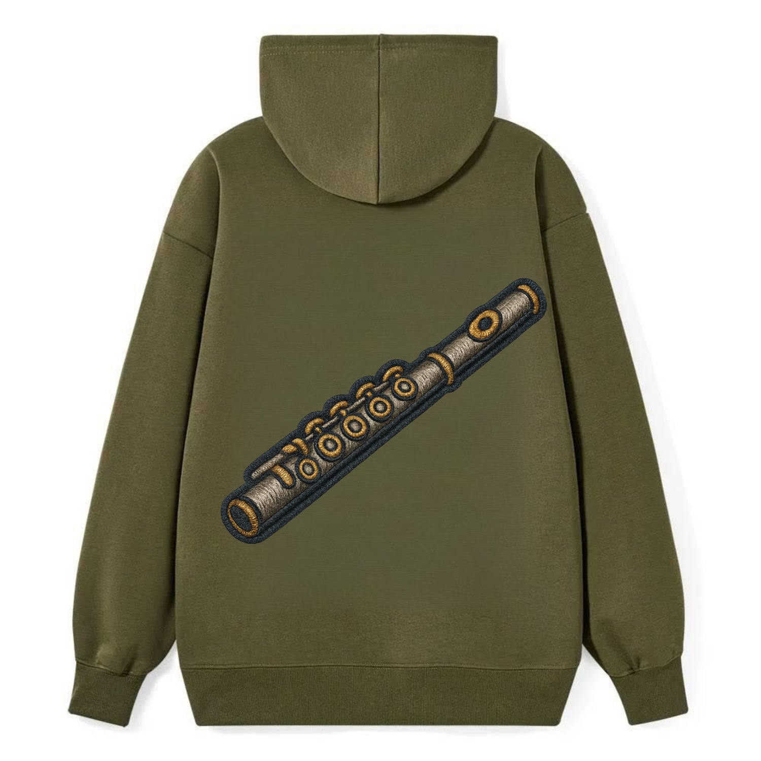 Flute  - Classic Pullover Hoodie - ArmyGreen