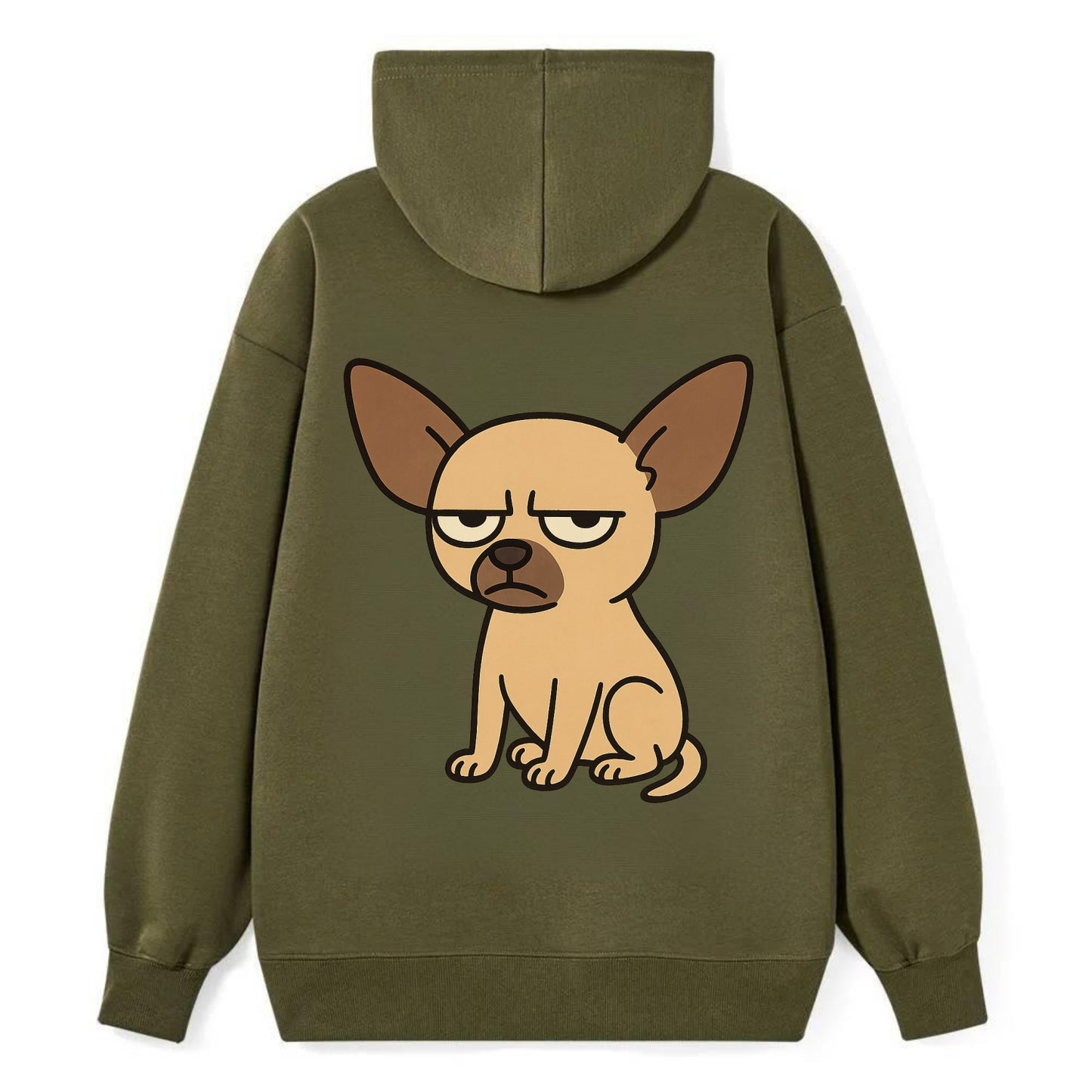 The Chihuahua Judging Silently - Classic Pullover Hoodie - ArmyGreen