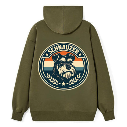 Noble Schnauzer Emblem - Classic Pullover Hoodie - ArmyGreen
