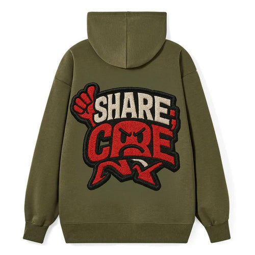 SHARE;CARE TOO MUCH Oversharer Green Hat - Classic Pullover Hoodie
