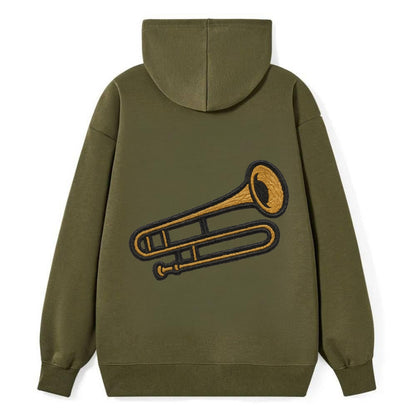 Trombone  - Classic Pullover Hoodie - ArmyGreen