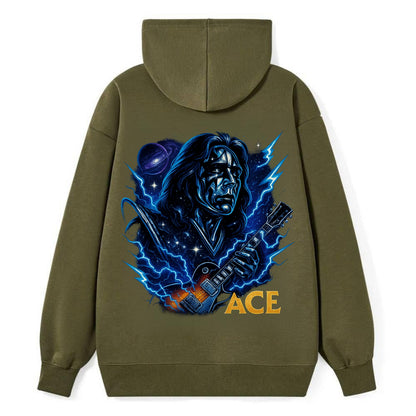 Cosmic Chrome Portrait - Classic Pullover Hoodie - ArmyGreen