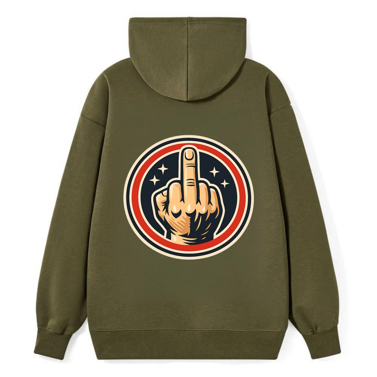 Defiant Spirit Emblem - Classic Pullover Hoodie - ArmyGreen