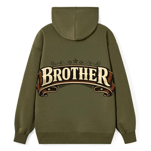 Bold typography design - BROTHER - male bond, brotherhood - Classic Pullover Hoodie