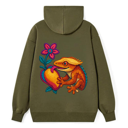 Crested Gecko - Classic Pullover Hoodie - ArmyGreen