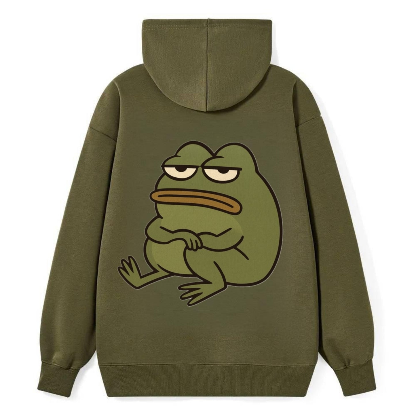 The Frog Judges Silently - Classic Pullover Hoodie - ArmyGreen