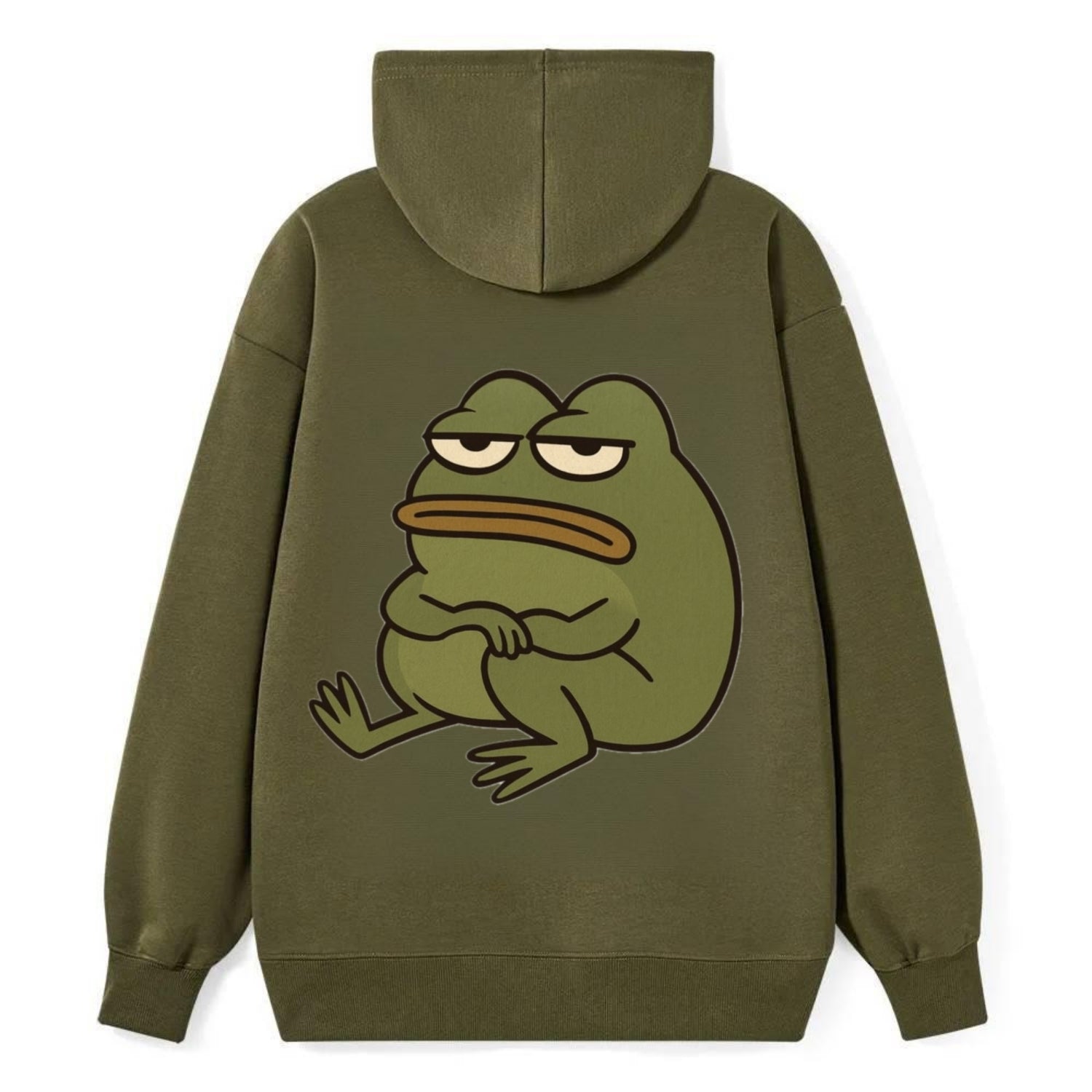 The Frog Judges Silently - Classic Pullover Hoodie - ArmyGreen