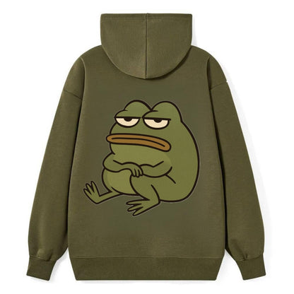 The Frog Judges Silently - Classic Pullover Hoodie - ArmyGreen