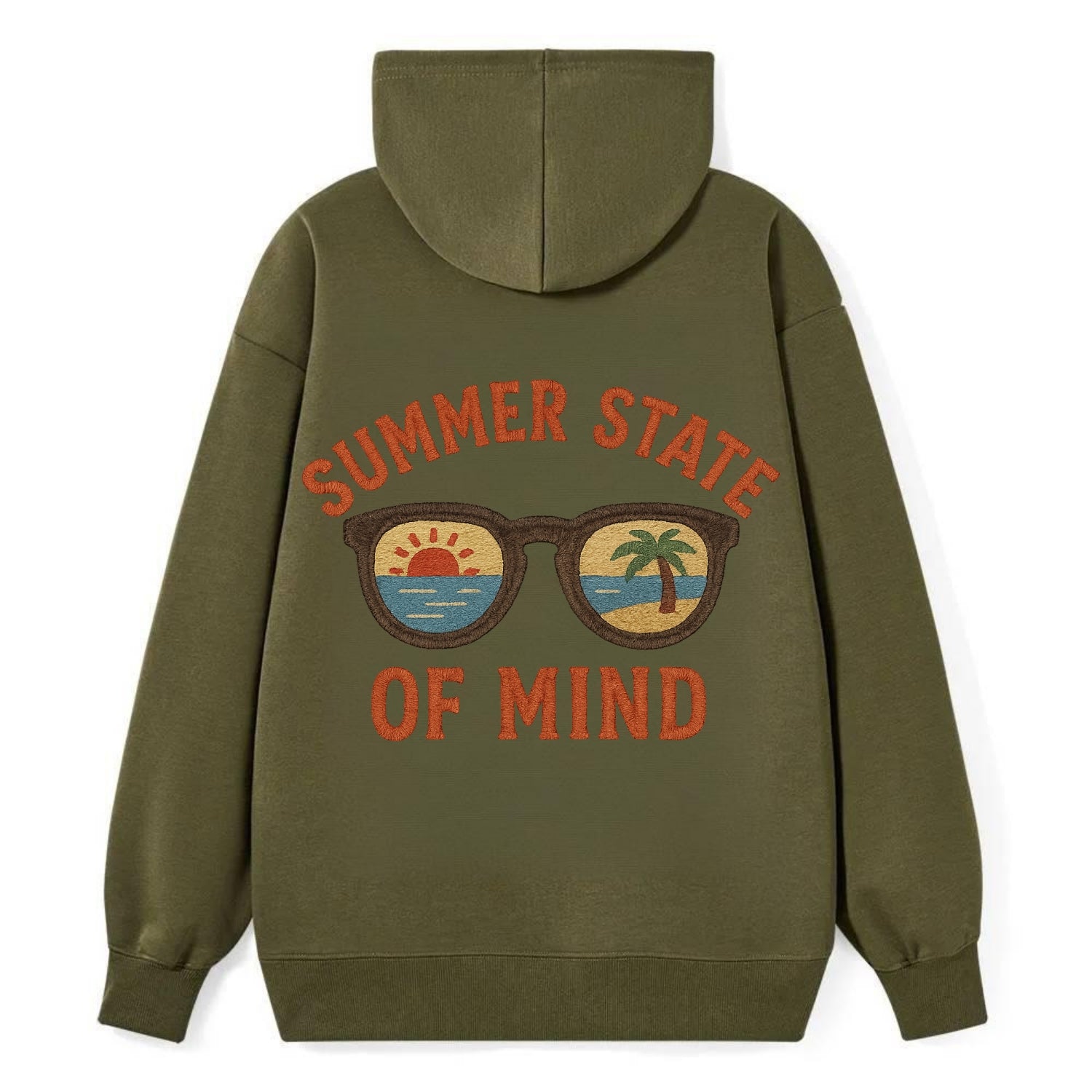 Summer State Of Mind  - Classic Pullover Hoodie - ArmyGreen