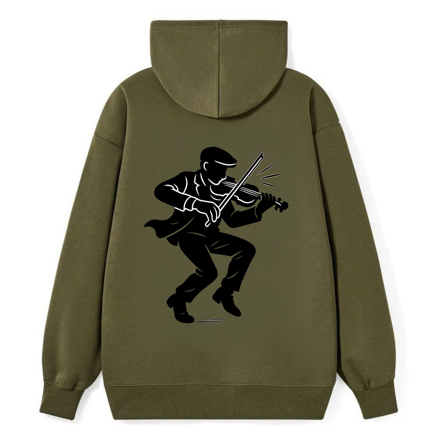 Irish folk musician traditional jig - Classic Pullover Hoodie - ArmyGreen