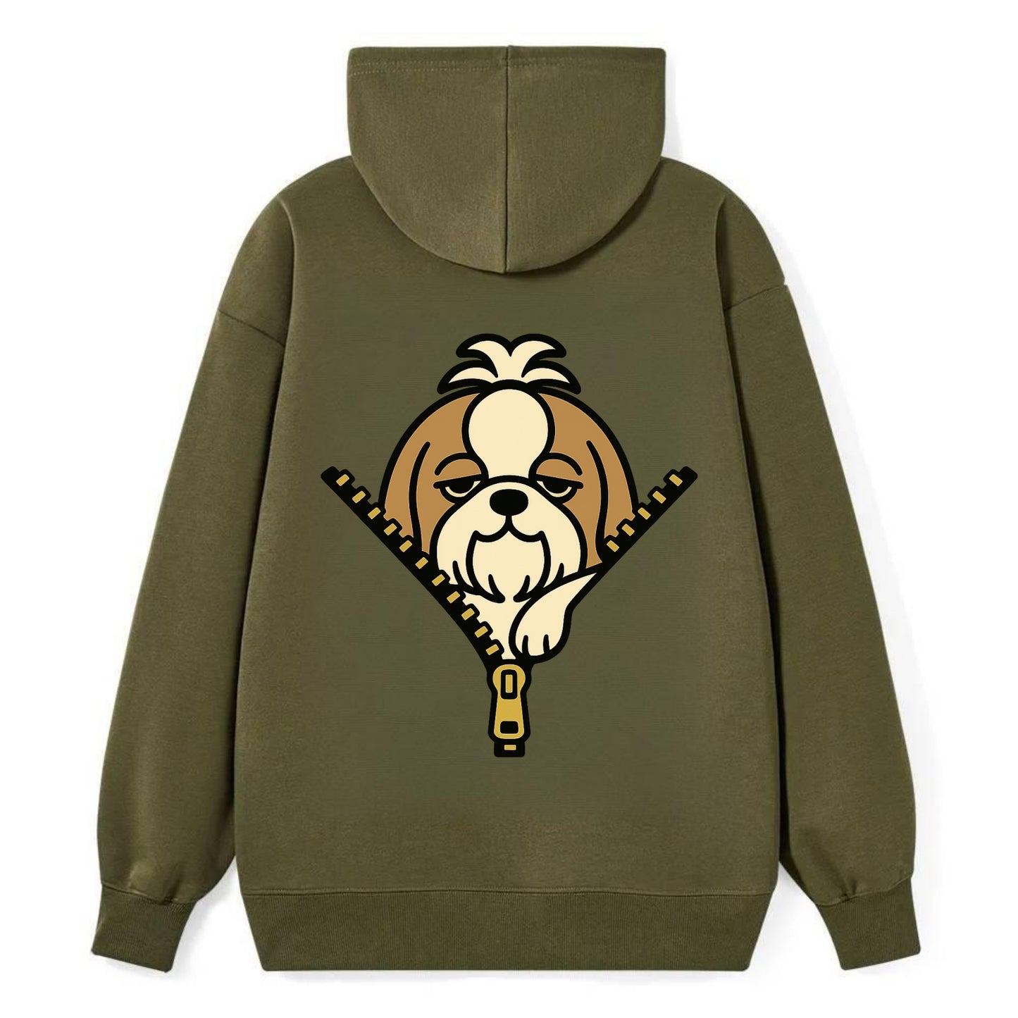 Shih Tzu - Classic Pullover Hoodie - ArmyGreen