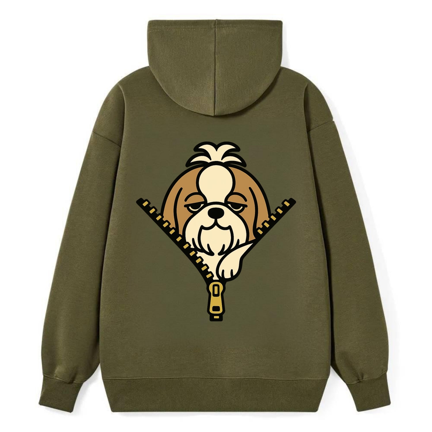 Shih Tzu - Classic Pullover Hoodie - ArmyGreen