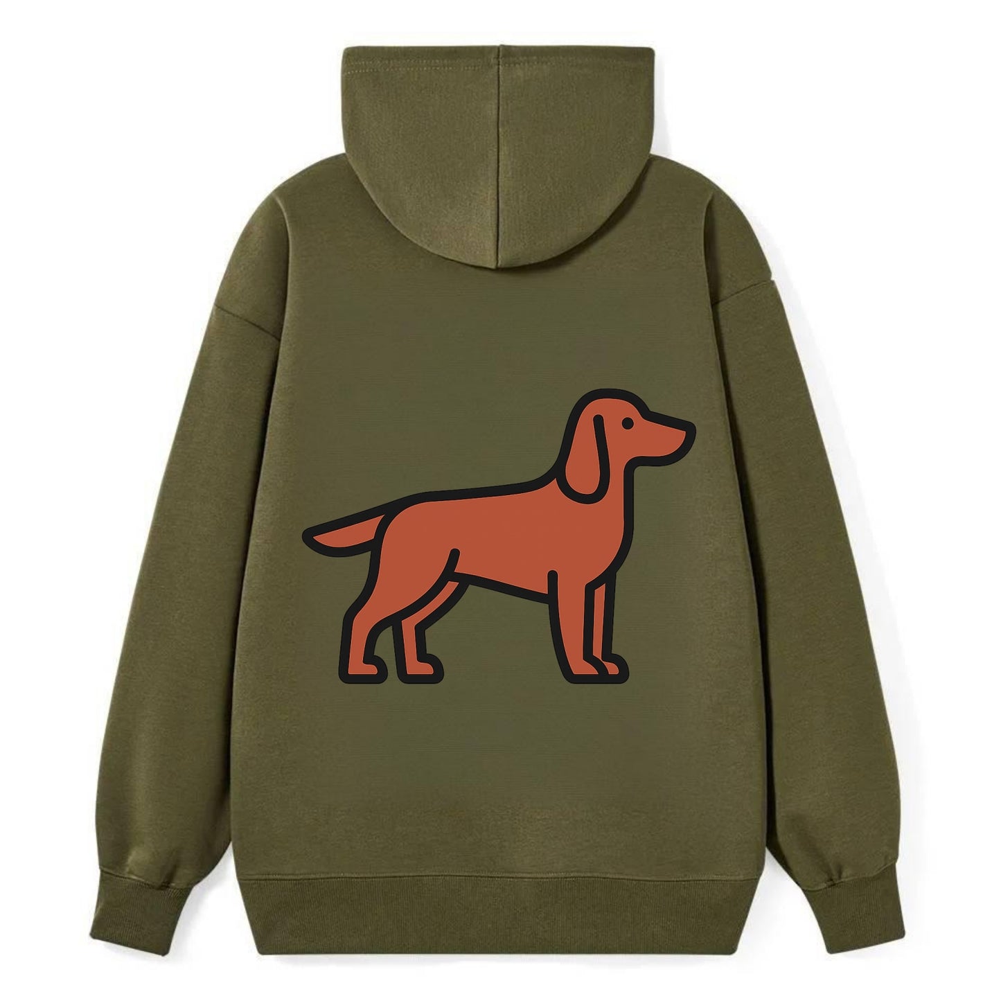 Irish Setter - Red/chestnut flat side profile - Classic Pullover Hoodie - ArmyGreen