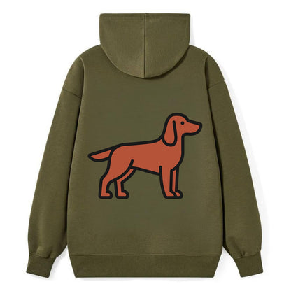 Irish Setter - Red/chestnut flat side profile - Classic Pullover Hoodie - ArmyGreen