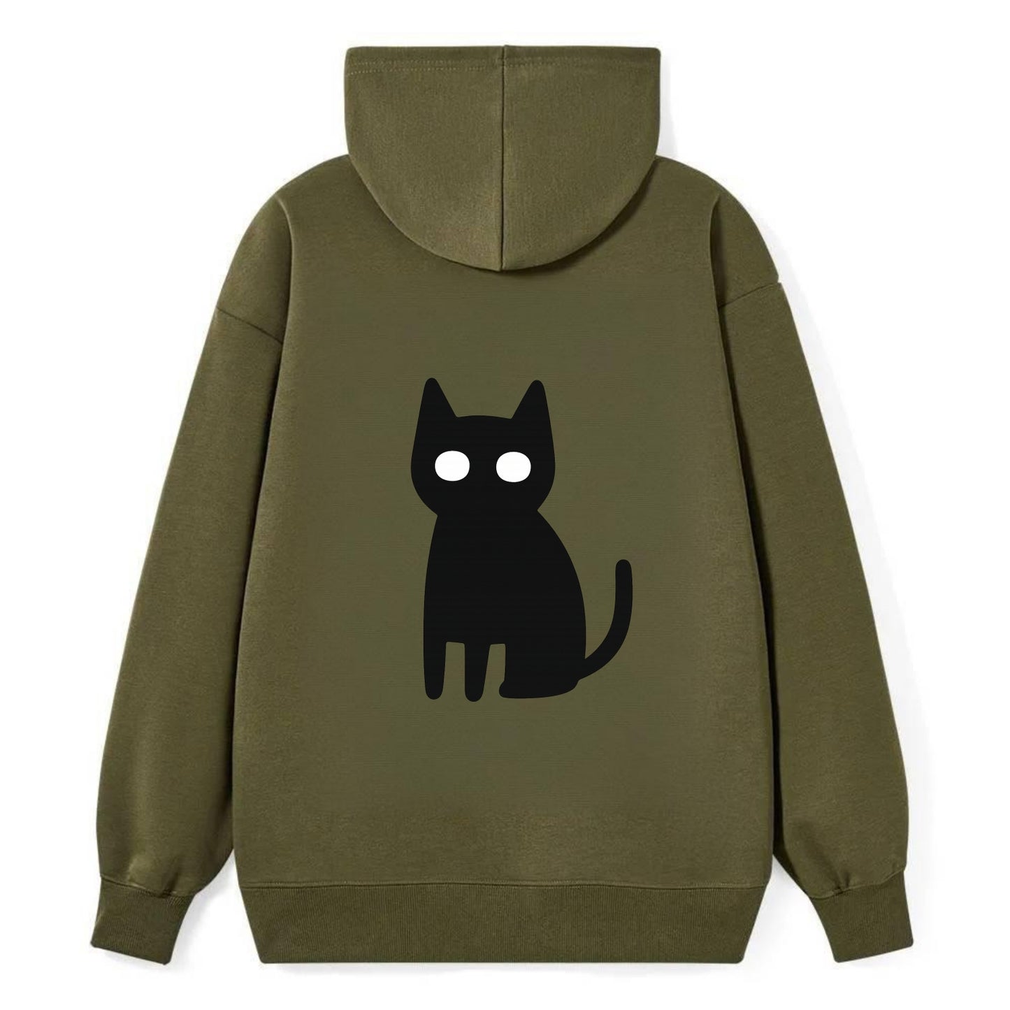 YOU MUST EMBRACE THE VOID | Black cat st - Classic Pullover Hoodie - ArmyGreen