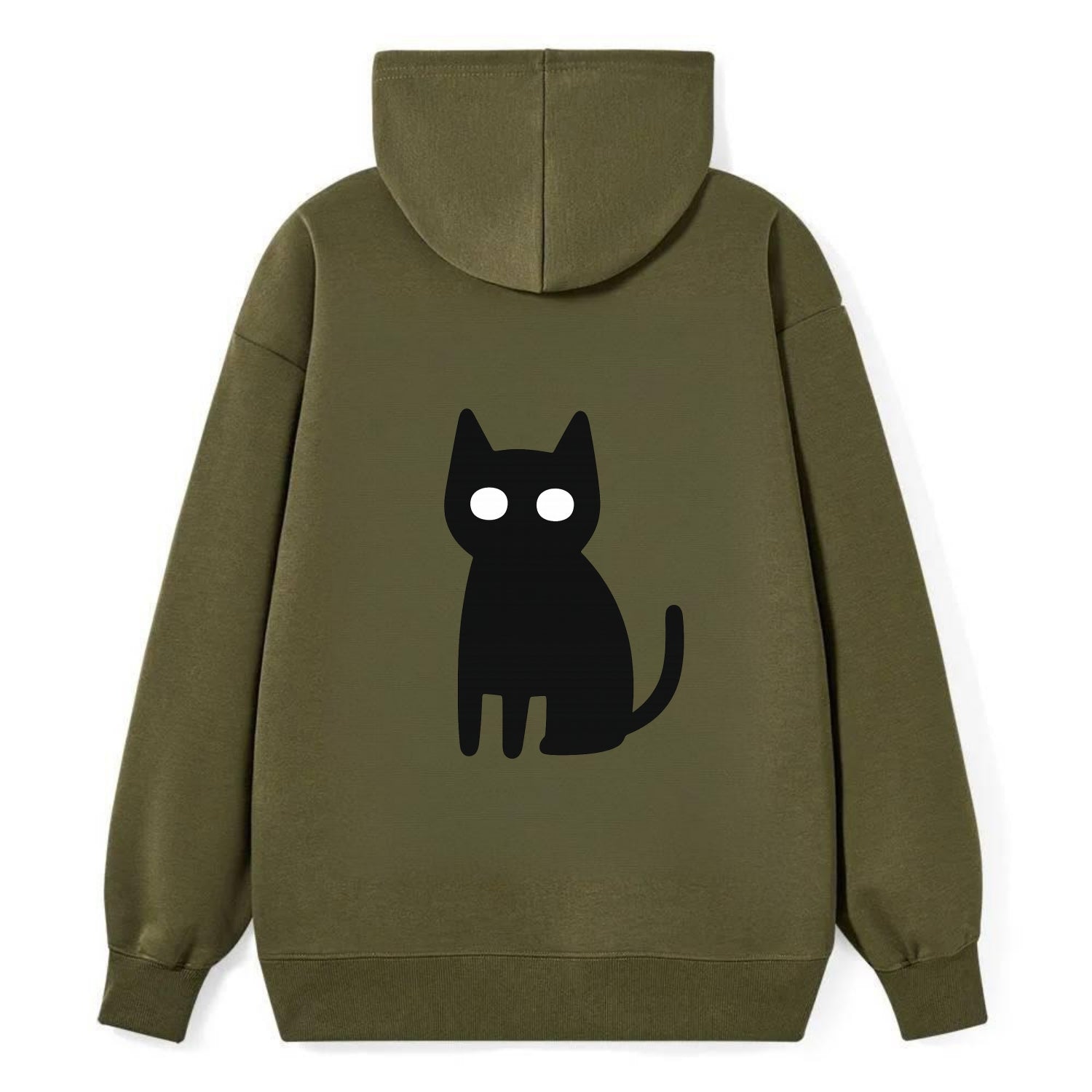YOU MUST EMBRACE THE VOID | Black cat st - Classic Pullover Hoodie - ArmyGreen