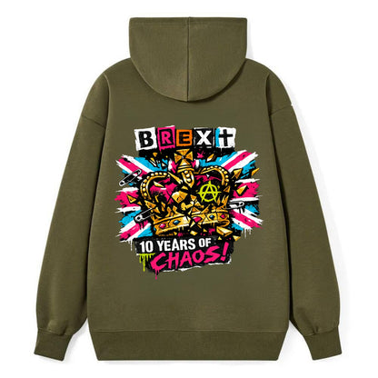 BROKEN CROWN | Shattered British crown | Gold fragments scattered | Power - Classic Pullover Hoodie - ArmyGreen