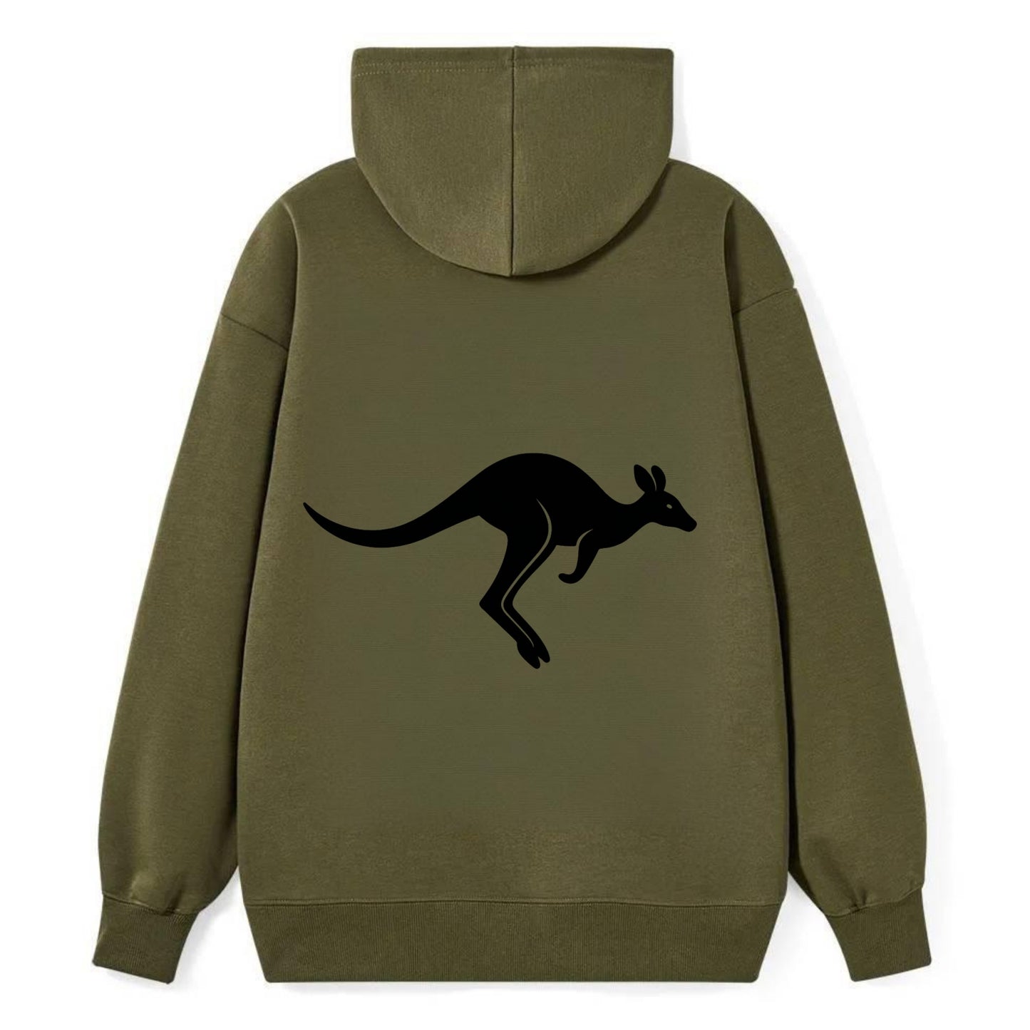 Kangaroo leaping across outback - Classic Pullover Hoodie - ArmyGreen