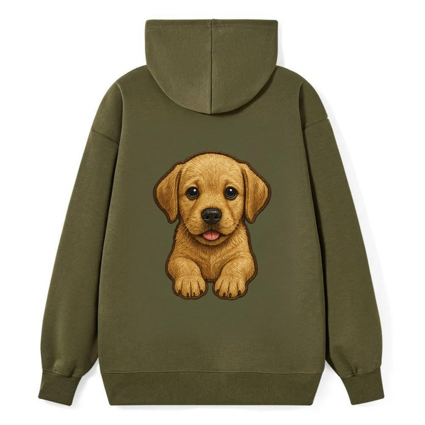 Baby Labrador Retriever Puppy - yellow/black/chocolate, soulful eyes, - Classic Pullover Hoodie - ArmyGreen