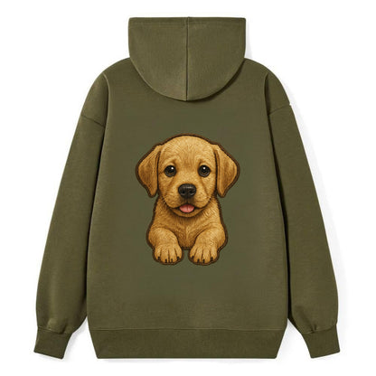 Baby Labrador Retriever Puppy - yellow/black/chocolate, soulful eyes, - Classic Pullover Hoodie - ArmyGreen