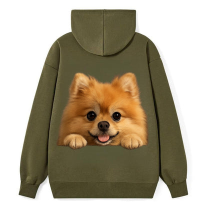 Pomeranian  - Classic Pullover Hoodie - ArmyGreen
