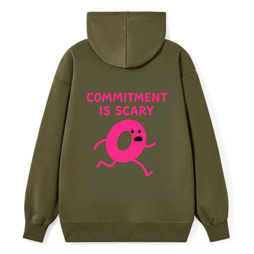 COMMITMENT IS SCARY | Terrified ring running away - Classic Pullover Hoodie