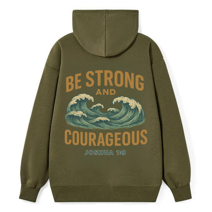 Joshua 1:9 Ocean - Classic Pullover Hoodie - ArmyGreen