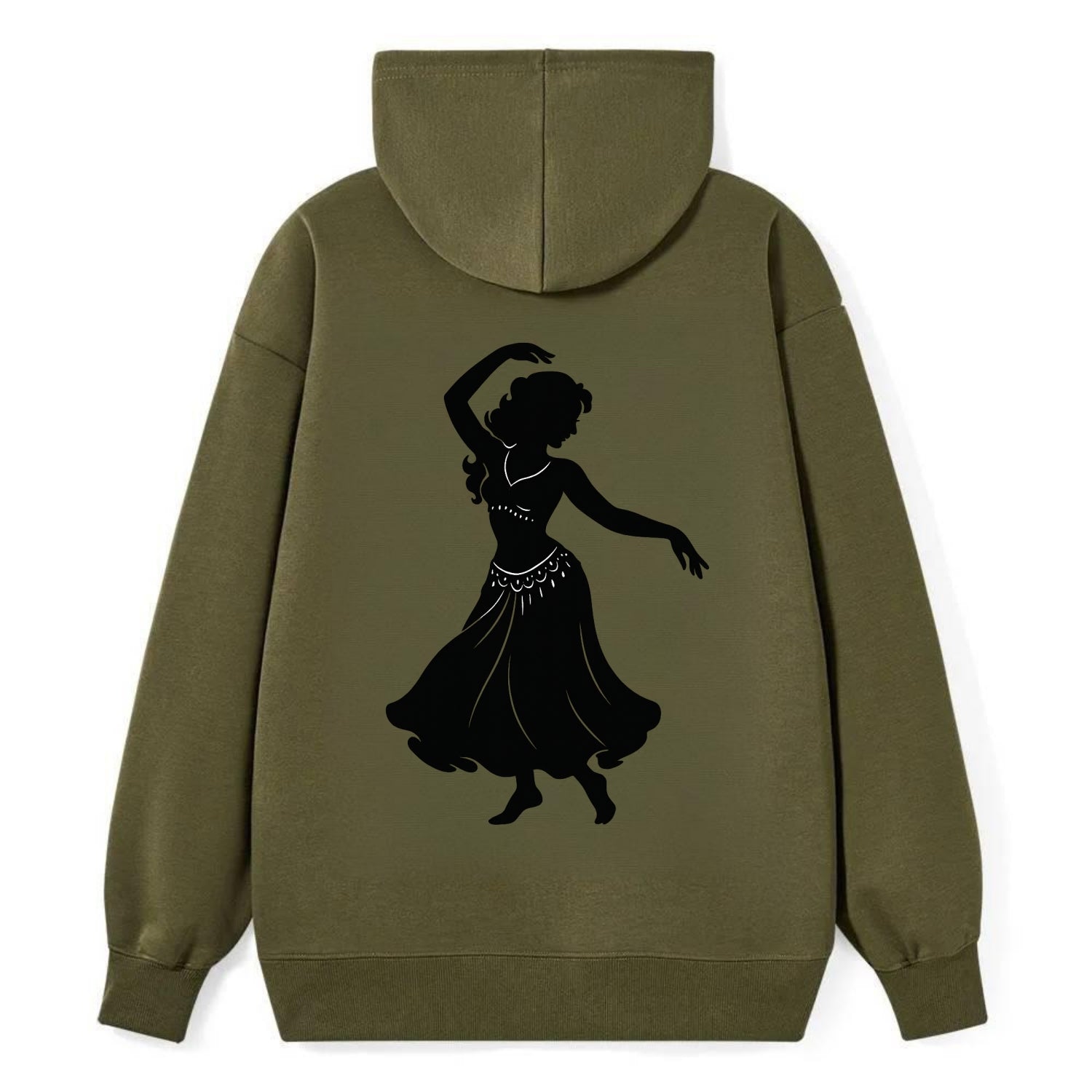 Belly dancer graceful gesture - Classic Pullover Hoodie - ArmyGreen