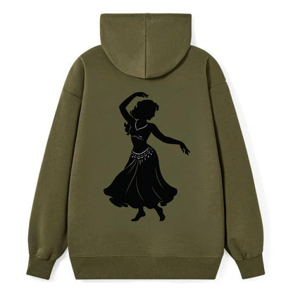 Belly dancer graceful gesture - Classic Pullover Hoodie - ArmyGreen