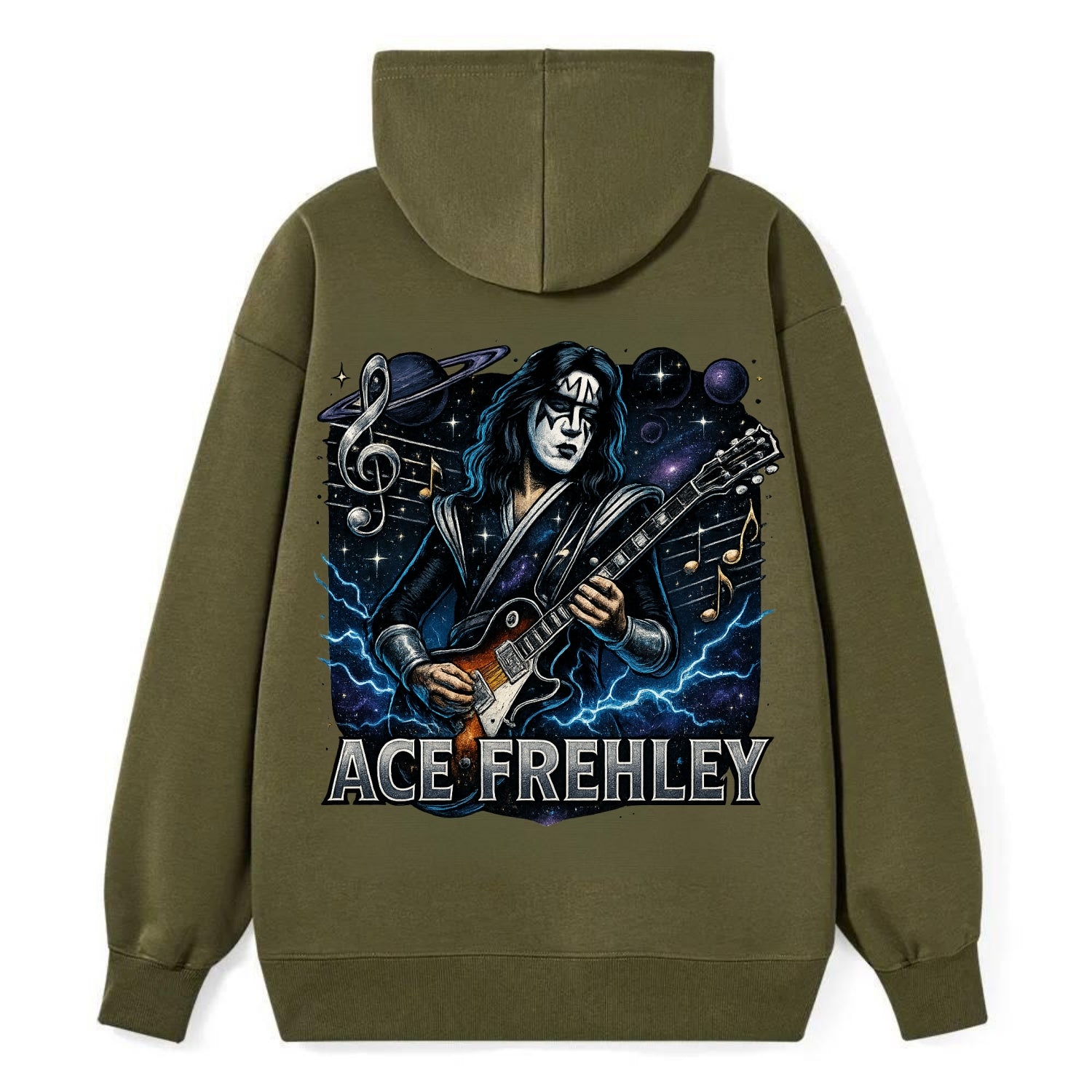 Ace Musical Cosmos - Classic Pullover Hoodie - ArmyGreen