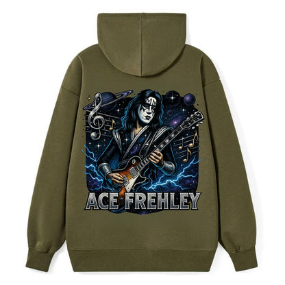 Ace Musical Cosmos - Classic Pullover Hoodie - ArmyGreen