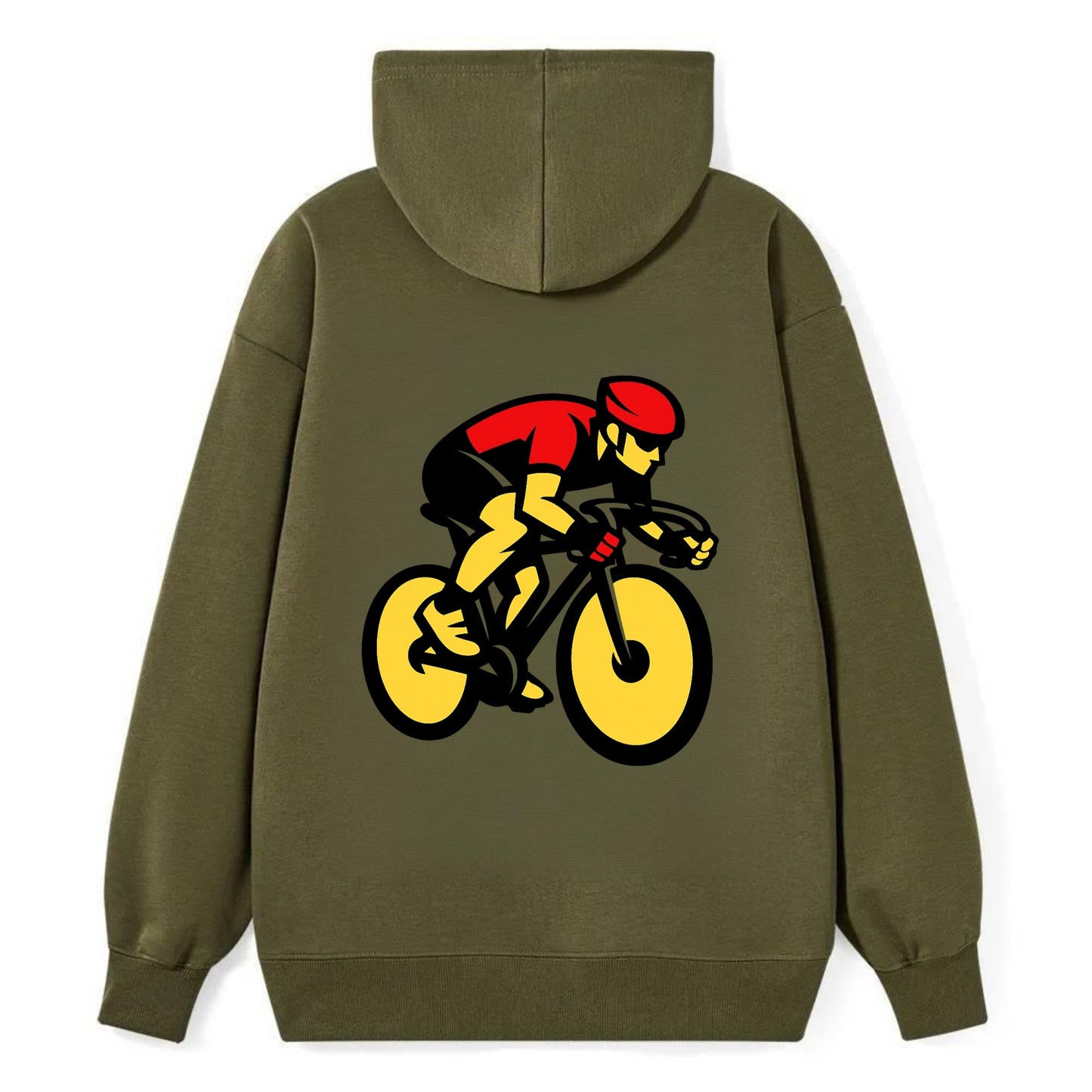 Speed Demon Cyclist - Classic Pullover Hoodie - ArmyGreen