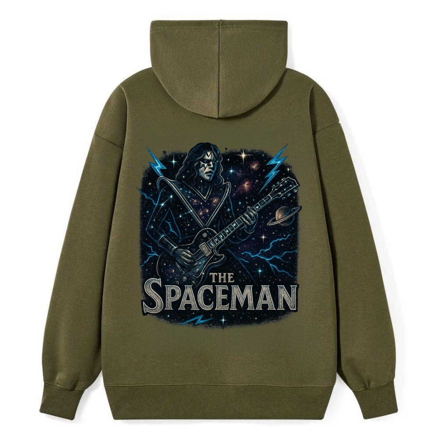 Spaceman Constellation - Classic Pullover Hoodie - ArmyGreen