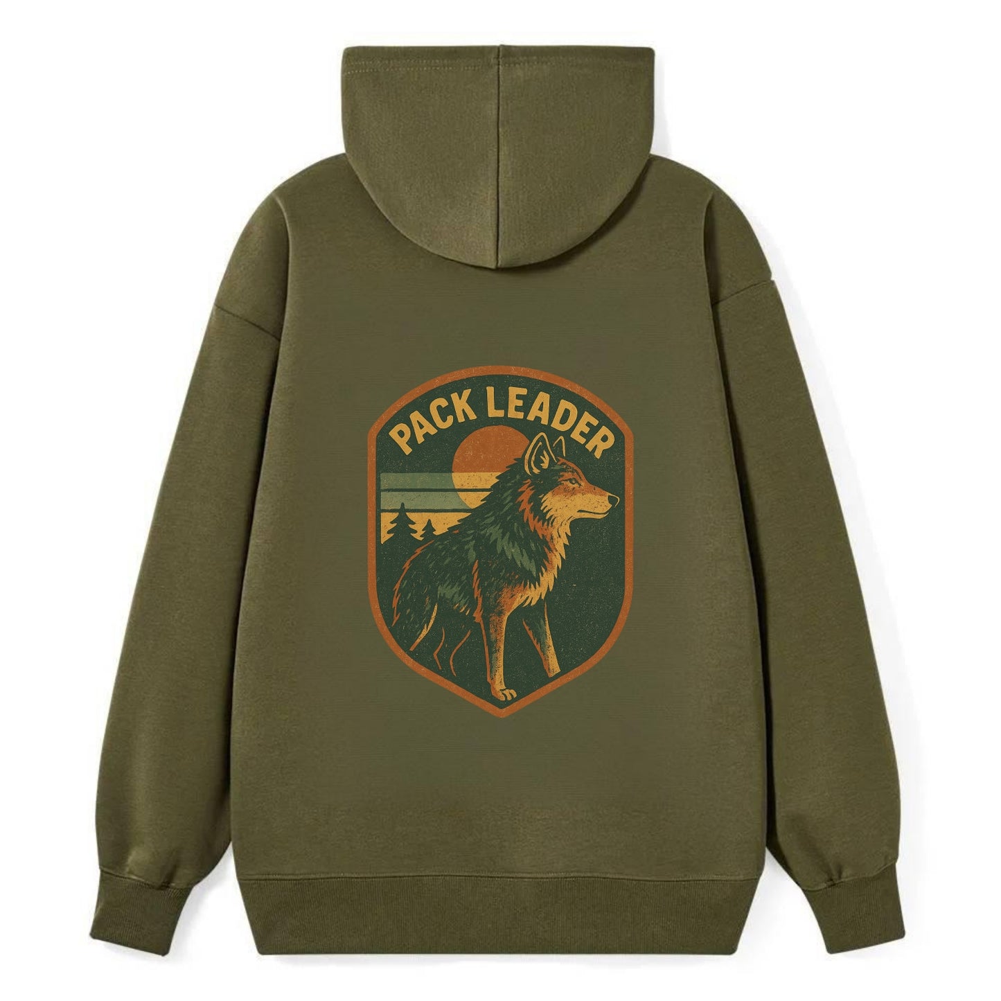 Pack Leader  - Classic Pullover Hoodie - ArmyGreen