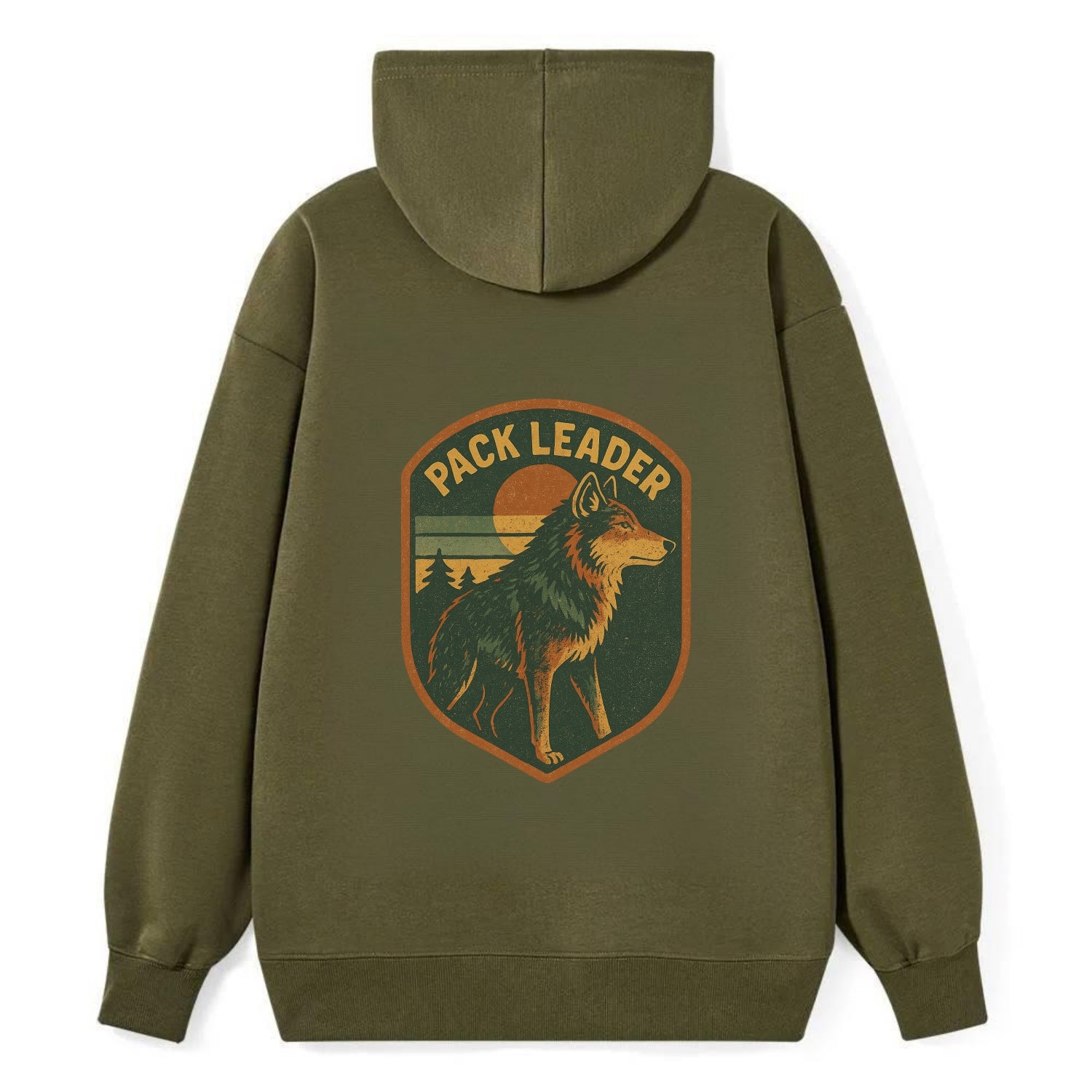 Pack Leader  - Classic Pullover Hoodie - ArmyGreen