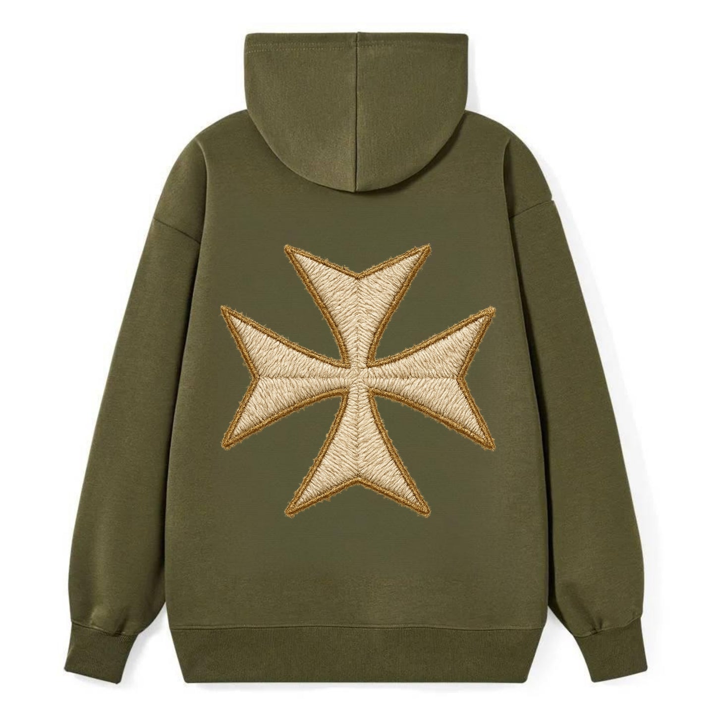 Hospitaller Cross  - Classic Pullover Hoodie - ArmyGreen