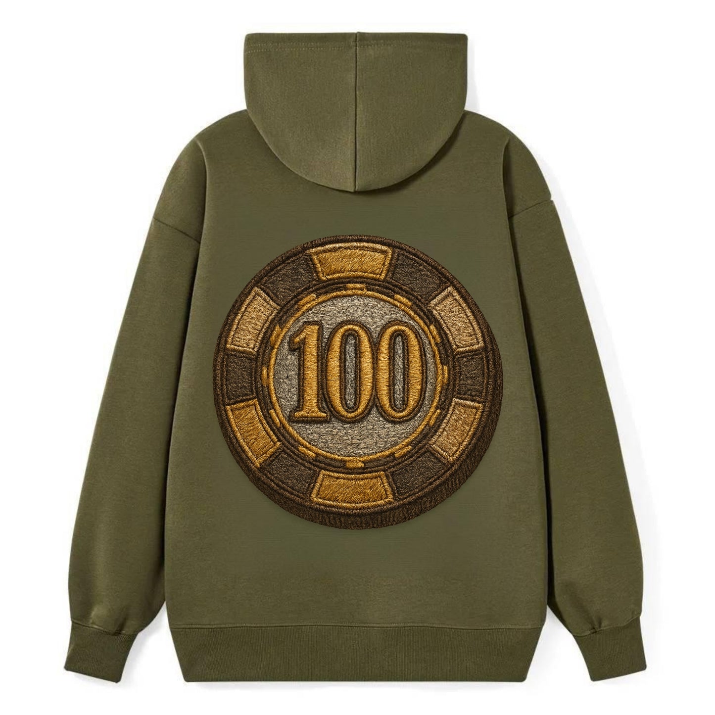Poker Chip  - Classic Pullover Hoodie - ArmyGreen